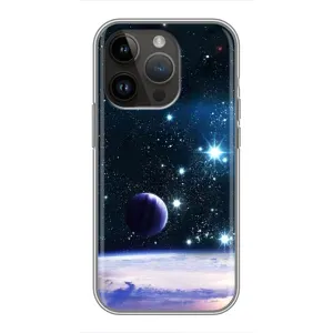 Чехол (ТПУ) с планетами на iPhone 14 Pro Max (Космический вид)