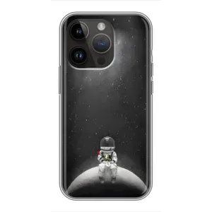 Силиконовый Чехол с принтом "Космонавты" на iPhone 14 Pro Max (Космонавт романтик)