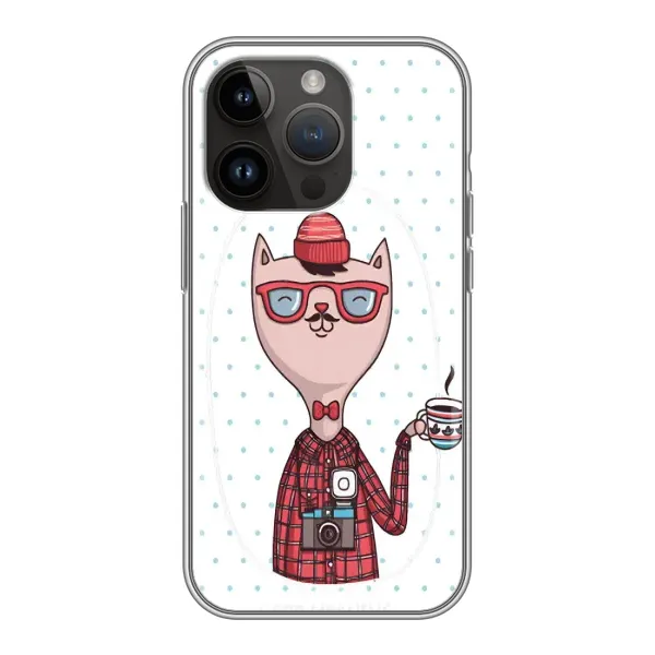 Чехол с рисунком «Кот аристократ» для iPhone 14 Pro Max Чехол с рисунком «Кот аристократ» для iPhone 14 Pro Max