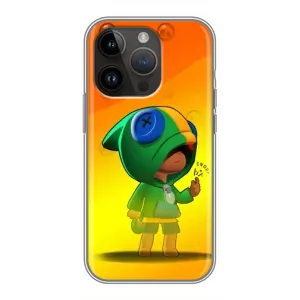 Чохол Бравл Старс для iPhone 14 Pro Max (LEON в кофті)