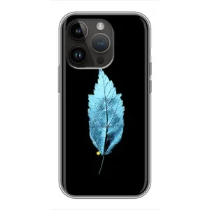 Чохол з картинками на чорному фоні для iPhone 14 Pro Max (Листя)