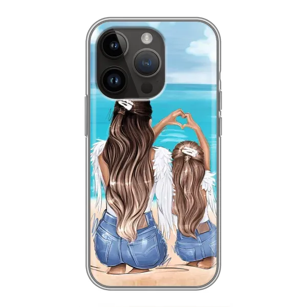 Чехол с рисунком «Мама и дочь» для iPhone 14 Pro Max Чехол с рисунком «Мама и дочь» для iPhone 14 Pro Max