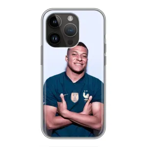 Чохол (TPU) з Футболістом на iPhone 14 Pro Max (Мбаппешичка)