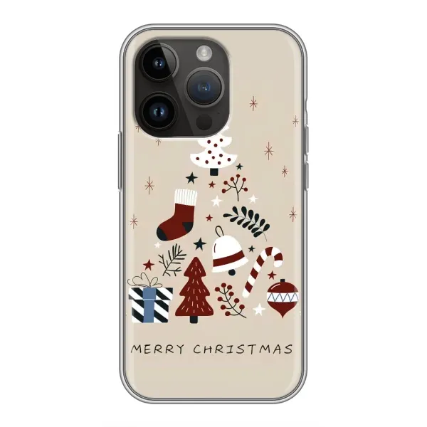 Чехол с рисунком «Merry Christmas» для iPhone 14 Pro Max