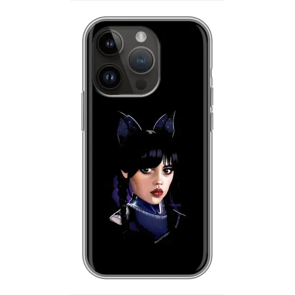 Чехол с рисунком «Милая Уэнсдей» для iPhone 14 Pro Max Чехол с рисунком «Милая Уэнсдей» для iPhone 14 Pro Max