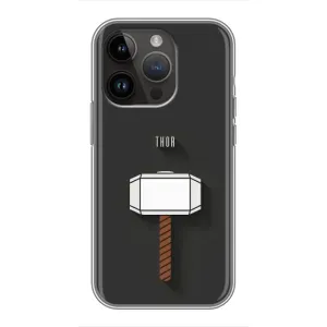 Чехол Супергерои Марвел на Айфон 14 Про Макс (Молот Тора)