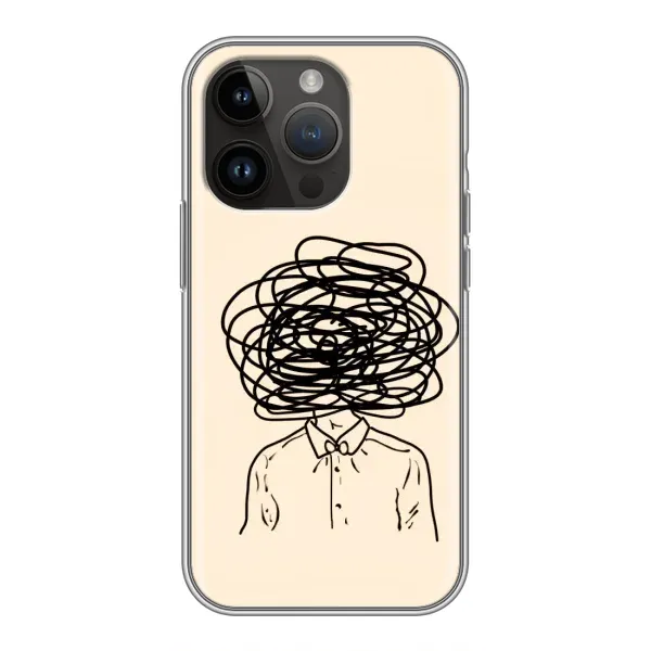 Чехол с рисунком «Мысли» для iPhone 14 Pro Max