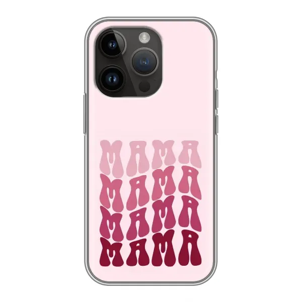 Чехол с рисунком «Надпись мама» для iPhone 14 Pro Max