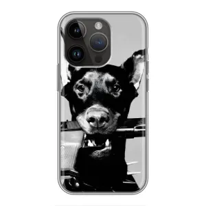 Чехол ДОБЕРМАН для iPhone 14 Pro Max (Опасный доберман)