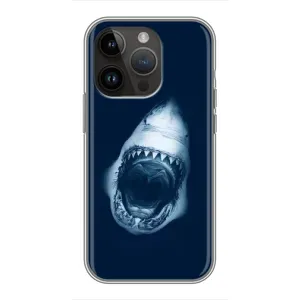 Силиконовый бампер с картинкой животных для iPhone 14 Pro Max (Пасть Акулы)
