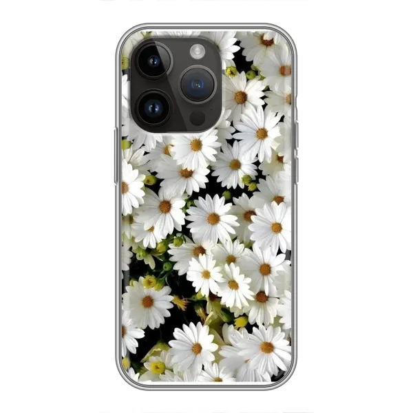 Чехол с рисунком «Рамка в ромашках» для iPhone 14 Pro Max Чехол с рисунком «Рамка в ромашках» для iPhone 14 Pro Max