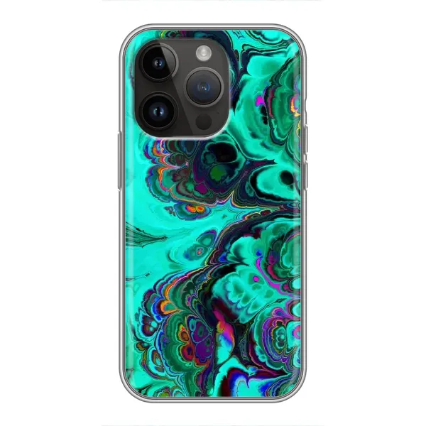 Чехол с рисунком «Салатный мрамор» для iPhone 14 Pro Max Чехол с рисунком «Салатный мрамор» для iPhone 14 Pro Max