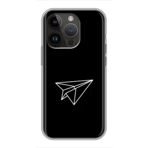 Чохол з картинками на чорному фоні для iPhone 14 Pro Max (Літак)