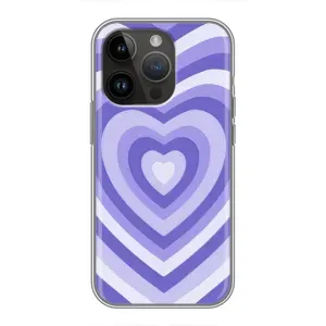 Чехлы с тематикой "Маленькие Сердечки" на iPhone 14 Pro Max (Сердце фиолет)