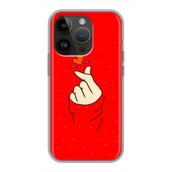 Чехол с рисунком «Сердце на красном» для iPhone 14 Pro Max Чехол с рисунком «Сердце на красном» для iPhone 14 Pro Max