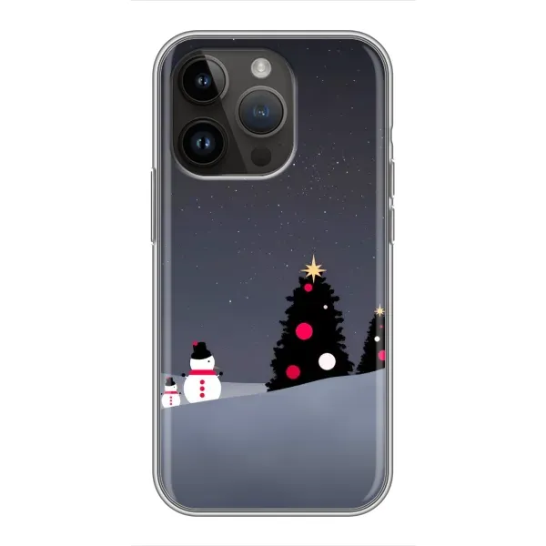 Чехол с рисунком «Снеговички» для iPhone 14 Pro Max