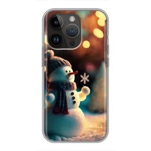Чехлы на Новый Год iPhone 14 Pro Max (Снеговик праздничный)