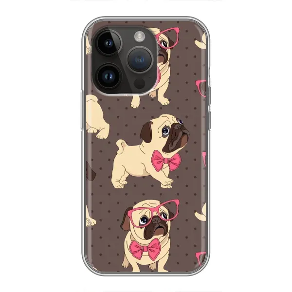 Чехол с рисунком «Собачки Мопсики» для iPhone 14 Pro Max Чехол с рисунком «Собачки Мопсики» для iPhone 14 Pro Max
