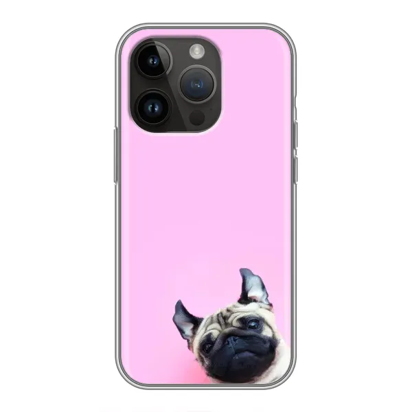 Чехол с рисунком «Собака на розовом» для iPhone 14 Pro Max Чехол с рисунком «Собака на розовом» для iPhone 14 Pro Max