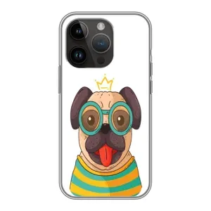 Бампер для iPhone 14 Pro Max с картинкой "Песики" (Собака Король)