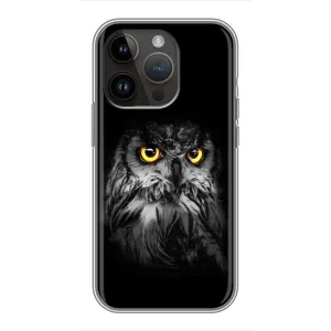 Чехлы с принтом СОВЫ для iPhone 14 Pro Max (Сова на чёрном)