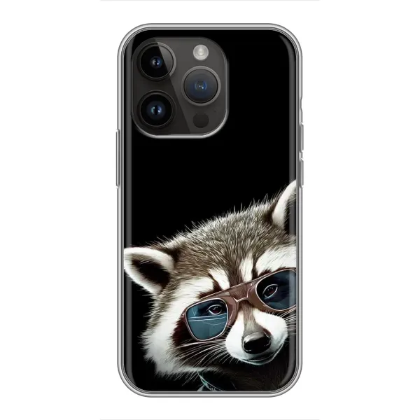 Чехол с рисунком «Стильный Енот» для iPhone 14 Pro Max Чехол с рисунком «Стильный Енот» для iPhone 14 Pro Max