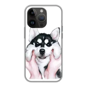 Бампер для iPhone 14 Pro Max с картинкой "Песики" (Собака Хаски)