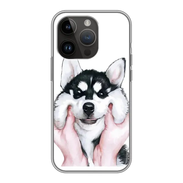 Чехол с рисунком «Собака Хаски» для iPhone 14 Pro Max Чехол с рисунком «Собака Хаски» для iPhone 14 Pro Max