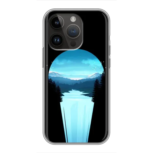 Чехол с рисунком «Синий Водопад» для iPhone 14 Pro Max Чехол с рисунком «Синий Водопад» для iPhone 14 Pro Max