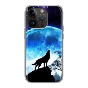 Чехол с Волком на iPhone 14 Pro Max (Воет на луну)