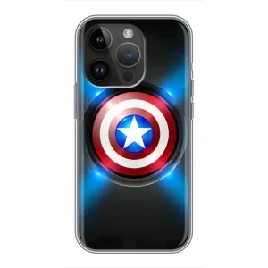 Чехол с Щитом Капитана Америки на iPhone 14 Pro Max (Яркий Щит Капитана)