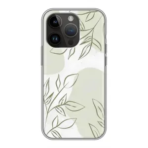 Чехол цветочный дизайн для iPhone 14 Pro Max (Зелёный дизайн)