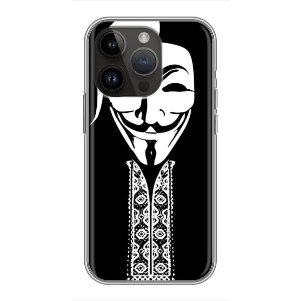 Чехол с рисунком «Анонимус» для iPhone 14 Pro