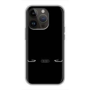 Силиконовый бампер с картинкой машины на iPhone 14 Pro (Силует Audi)