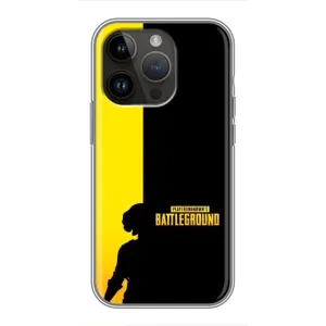 Чохол (TPU) з картинкою "Лого Пабг" на Айфон 14 Про (Battlegrounds)