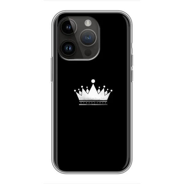 Чехол с рисунком «Белая корона» для iPhone 14 Pro Чехол с рисунком «Белая корона» для iPhone 14 Pro