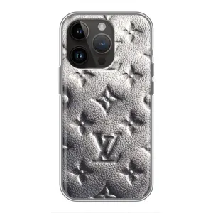 Текстурний Чохол Louis Vuitton для Айфон 14 Про (Бежевий ЛВ)