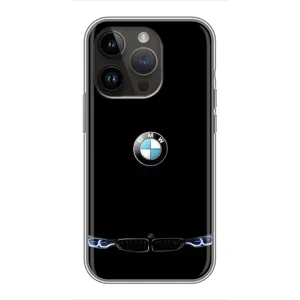 Силиконовый бампер с картинкой машины на iPhone 14 Pro (Черный BMW)