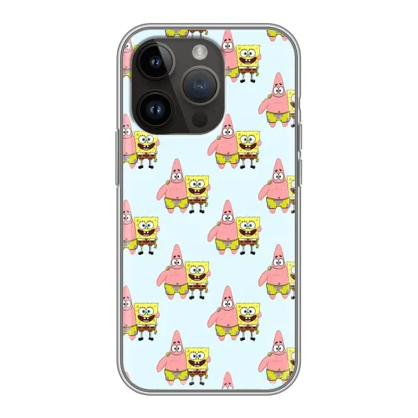 Чехол с рисунком «Боб и Патрик» для iPhone 14 Pro