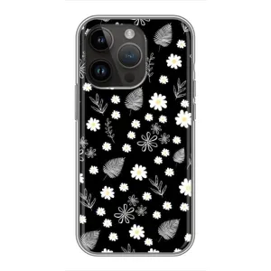 Чохли з тематикою "КВІТИ" на iPhone 14 Pro (цвітіння на чорному)