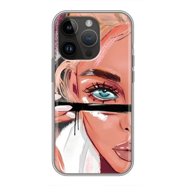 Чехол с рисунком «Девушка и ресницы» для iPhone 14 Pro Чехол с рисунком «Девушка и ресницы» для iPhone 14 Pro
