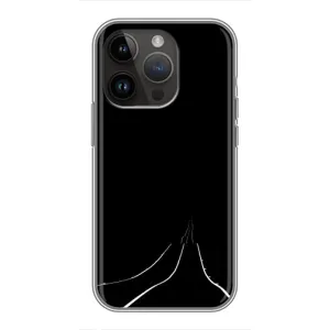 Чехол с картинками на черном фоне для iPhone 14 Pro (Дорога)