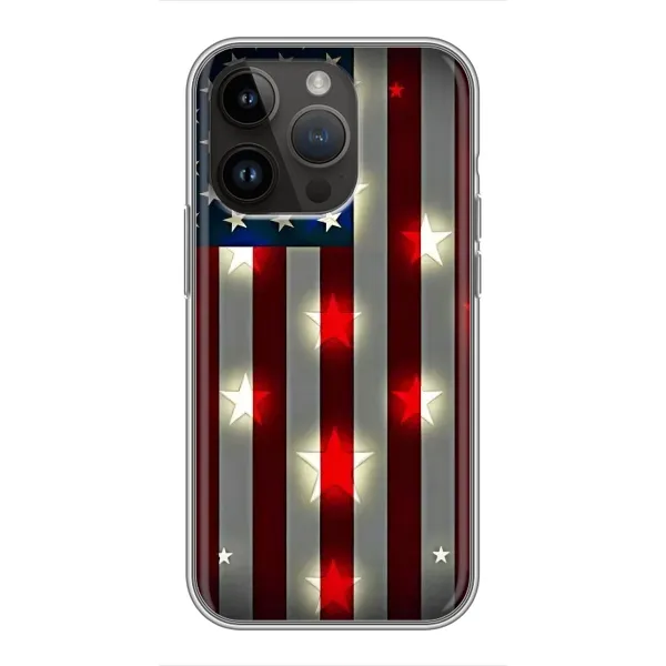 Чехол с рисунком «Флаг США 2» для iPhone 14 Pro