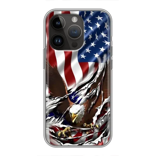 Чехол с рисунком «Флаг USA» для iPhone 14 Pro