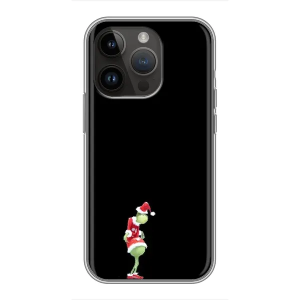 Чехол с рисунком «Гринч на чорном» для iPhone 14 Pro Чехол с рисунком «Гринч на чорном» для iPhone 14 Pro