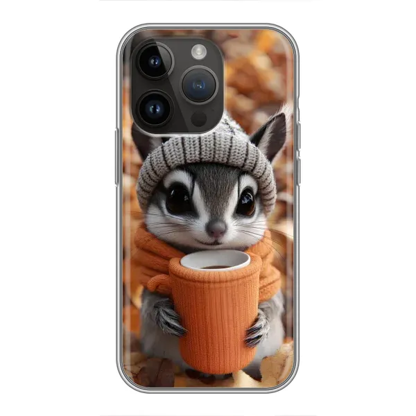 Чехол с рисунком «Грызунчик с кофе» для iPhone 14 Pro Чехол с рисунком «Грызунчик с кофе» для iPhone 14 Pro