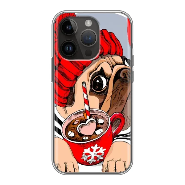 Чехол с рисунком «Грустная собака» для iPhone 14 Pro
