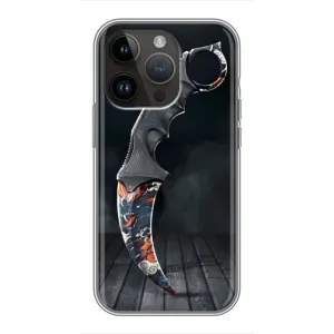 Чехол с рисунком «Кинжал КС ГО» для iPhone 14 Pro
