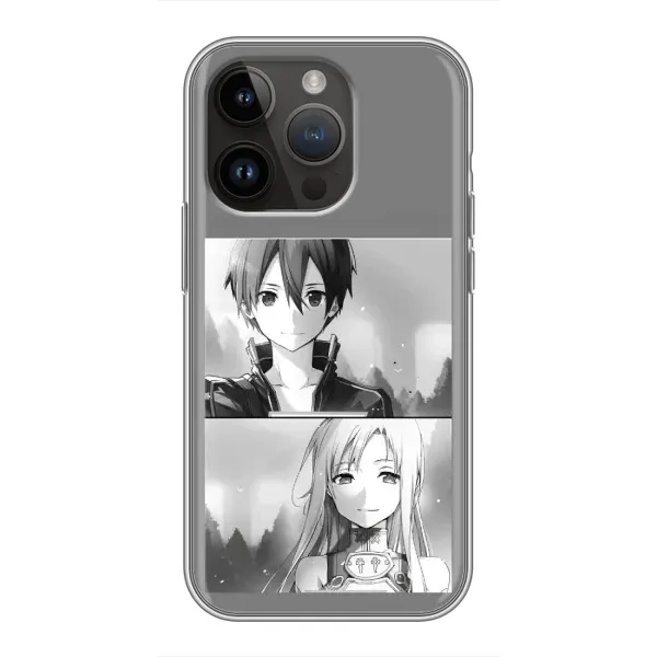Чехол с рисунком «Кирито-Асуна» для iPhone 14 Pro Чехол с рисунком «Кирито-Асуна» для iPhone 14 Pro