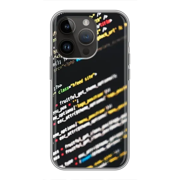 Чехол с рисунком «Код» для iPhone 14 Pro